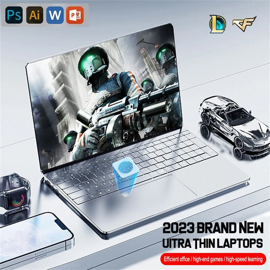 15.6'' Office Laptop Gaming 32GB DDR4 2TB SSD Windows 11 Pro Intel N5095 Notebook Computer 1080P Display 5G/2.4Ghz WiFi USB 3.0
