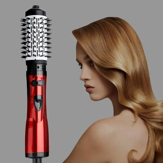 2 in 1 Rotating Electric Hair Straightener Brush Hair Curler Hair Dryer Brush Hot Air Comb Negative Ion Hair Styler Comb